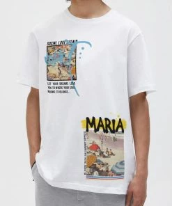 Maria By Fifty (white ”social Love Affair T-shirt)