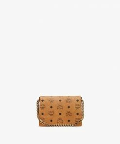 New Arrivals Mcm (cognac Patricia Crossbody In Visetos Bag)