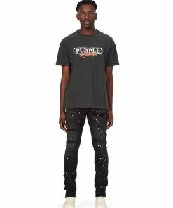 Purple Brand (vintage Black Wash Paint Jean) New Arrivals