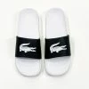 Lacoste (men’s Black/white Croc Slides)