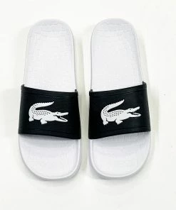 Lacoste (men’s Black/white Croc Slides)