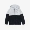 New Arrivals Lacoste (kids Grey/black Sport Fleece Zip Hoodie)