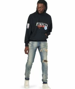 New Arrivals Purple Brand (black High Power Wash Hoodie)
