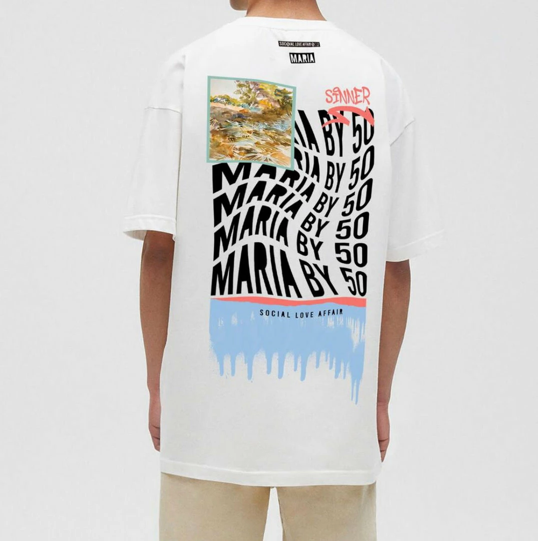 New Arrivals Maria By Fifty (white Social Love Affair T-shirt) 4 New Arrivals Maria By Fifty (white Social Love Affair T-shirt)