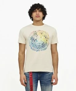 Cult Of Individuality (cream Crewneck Spiral T-shirt) New Arrivals