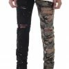 Kdnk (black Camo Contrast Stacked Jean)