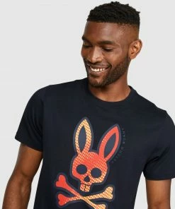 New Arrivals Psycho Bunny (men’s Navy Denton Graphic T-shirt)