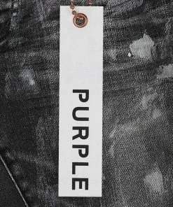 Purple Brand (black Super Fade Black Weft Repair Jean)