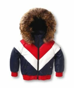 Dakoma (kids Red/white Furry Leather Jacket)