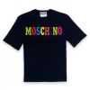 New Arrivals Moschino (black Multicolor Logo Organic Jersey T-shirt)