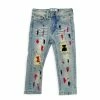 Dna Premium (kids Blue Cut Red/black Crystal Drip Jean) New Arrivals
