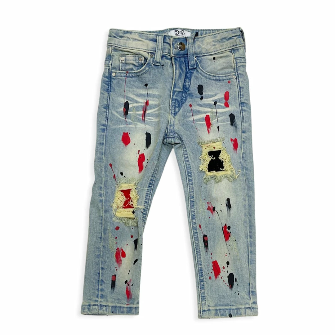 Dna Premium (kids Blue Cut Red/black Crystal Drip Jean) New Arrivals 3 Dna Premium (kids Blue Cut Red/black Crystal Drip Jean) New Arrivals