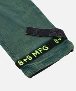 Eight & Nine (green/black Strapped Slim Utility Wash Jean) 7 Eight & Nine (green/black Strapped Slim Utility Wash Jean)