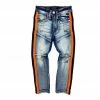 Elite Denim (kids Blue/orange/black Stripe Jean) New Arrivals