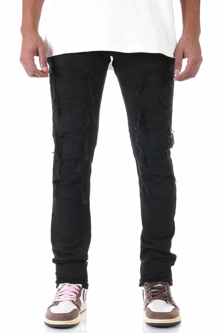 New Arrivals Kdnk (black Cut Patched Distress Skinny Jean) 3 New Arrivals Kdnk (black Cut Patched Distress Skinny Jean)
