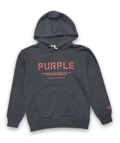 Purple Brand (French Terry Black Stencil Hoodie ) New Arrivals