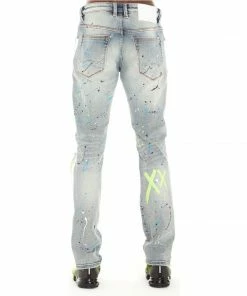 Cult Of Individuality (light Blue/lime Wash Jeans ) New Arrivals