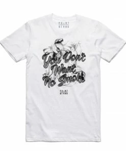 New Arrivals Point Blank (white “smoke Text T-shirt)