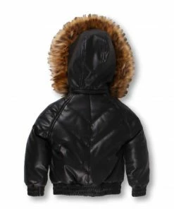 Dakoma (kids Black/Brown Furry Leather Jacket)