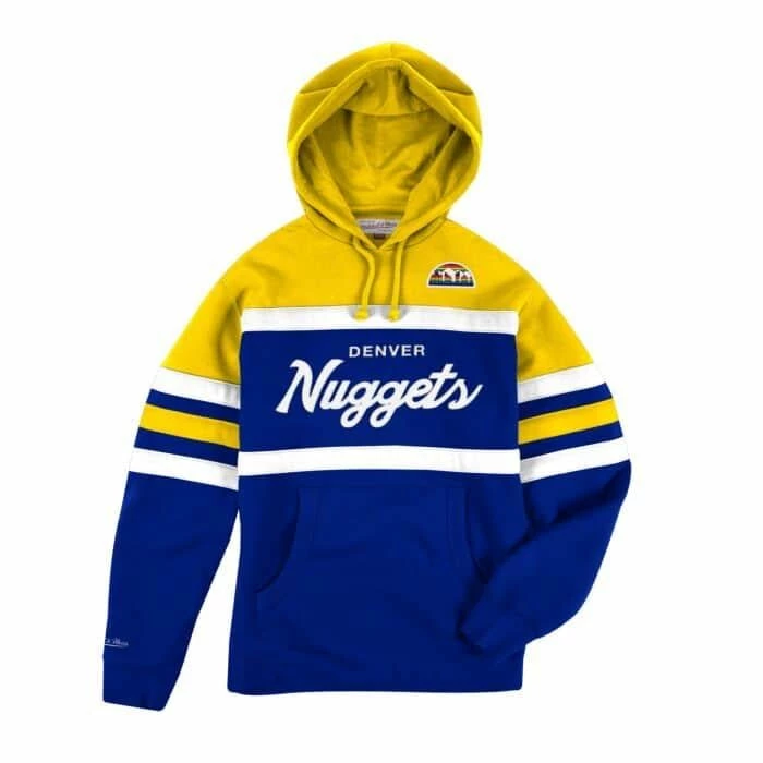 Mitchell & Ness (Royal Blue/yellow Denver Nuggets Hoodie) 3 Mitchell & Ness (Royal Blue/yellow Denver Nuggets Hoodie)