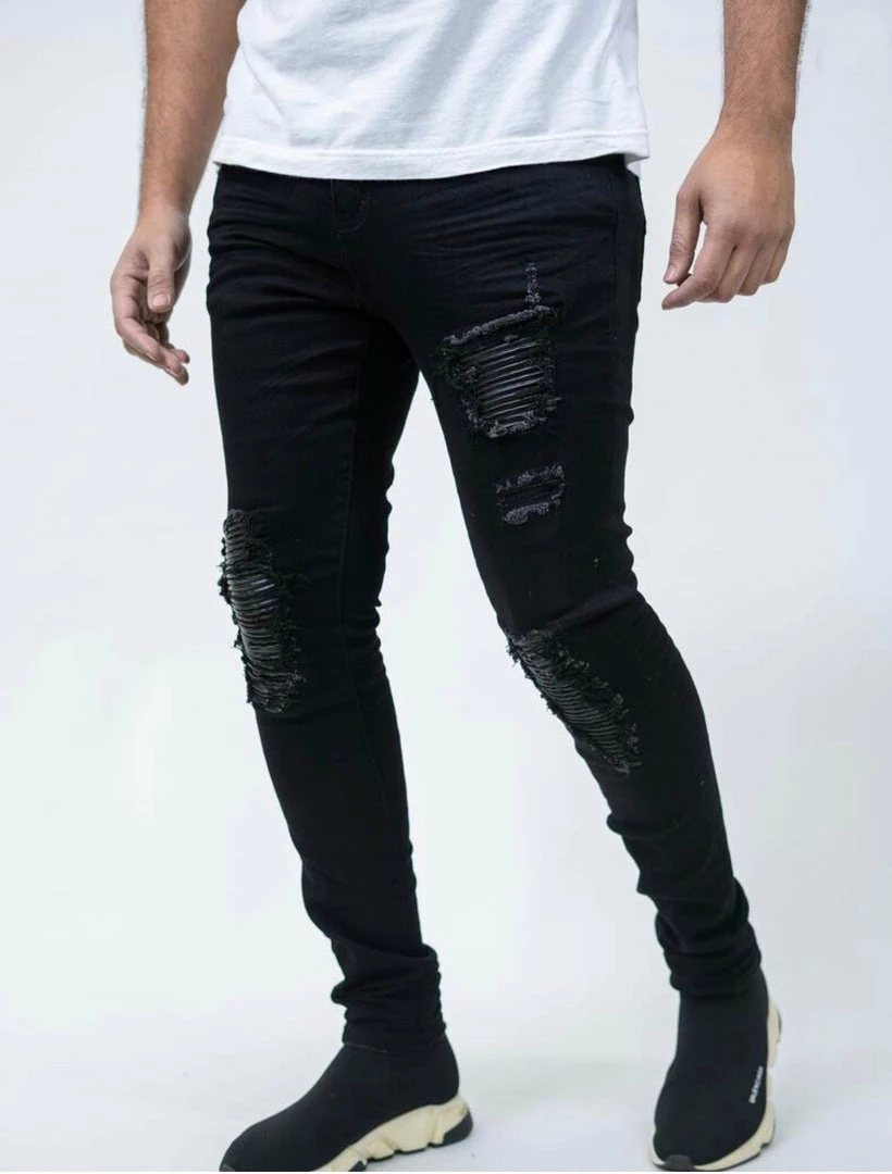 Damati Denim (black Biker Cut Prem Cut Stretch Jean -28) 4 Damati Denim (black Biker Cut Prem Cut Stretch Jean -28)