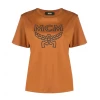 New Arrivals Mcm (women Cognac Logo Print Cotton T-shirt)
