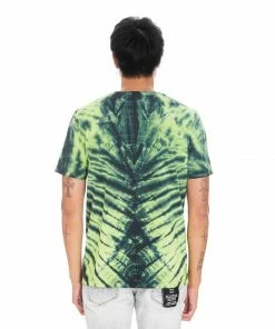 Cult Of Individuality (green Tie Dye Short Sleeve T-shirt) New Arrivals