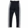 Moschino (black Dqm Logo Jacquard Technical Fleece Jogger)