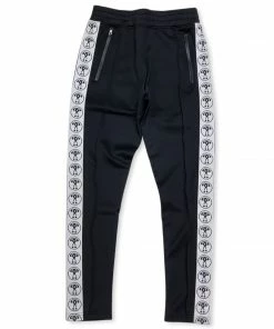 Moschino (black Dqm Logo Jacquard Technical Fleece Jogger)