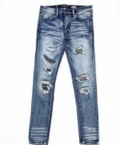 Damati Denim (blue Cut Wash Biker Jean)