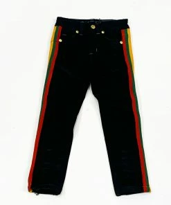Elite Denim (kids Red/green/yellow Stripes Jeans)