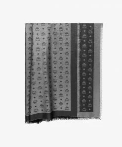 New Arrivals MCM (Grey/Lack Monogram Lurex Scarf)