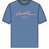 Lacoste (blue/peach Printed Signature T-shirt) New Arrivals