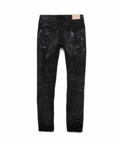 Purple Brand (black Super Fade Black Weft Repair Jean)