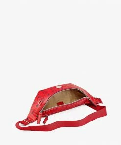 Mcm (red Frusten Belt Bag In Visetos) New Arrivals