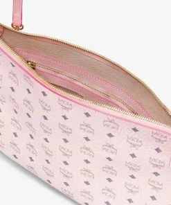 MCM (Pink Crossbody Pouch In Visetos Original) New Arrivals
