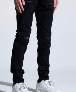 Crysp Denim (black Distress Bank Jean)