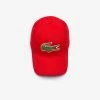 Lacoste Men’s Big Croc Gabardine Cap (Red-140) New Arrivals