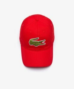 Lacoste Men’s Big Croc Gabardine Cap (Red-140) New Arrivals