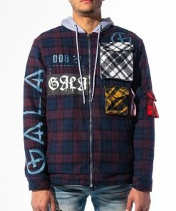 Gala (maroon Navy Tartan Accomplice Flannel Jacket)