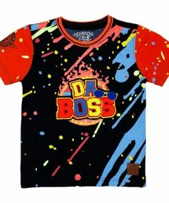 New Arrivals Elite Denim (kids Black “da Boss T-shirt)