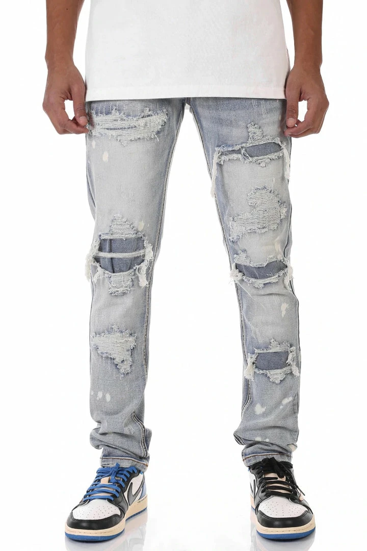 Kdnk (medium Blue Rip Repair Jean) 3 Kdnk (medium Blue Rip Repair Jean)