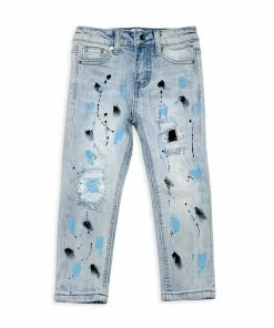 New Arrivals Dna Premium (kids Blue Cut Sky Blue/black Crystal Drip Jean)