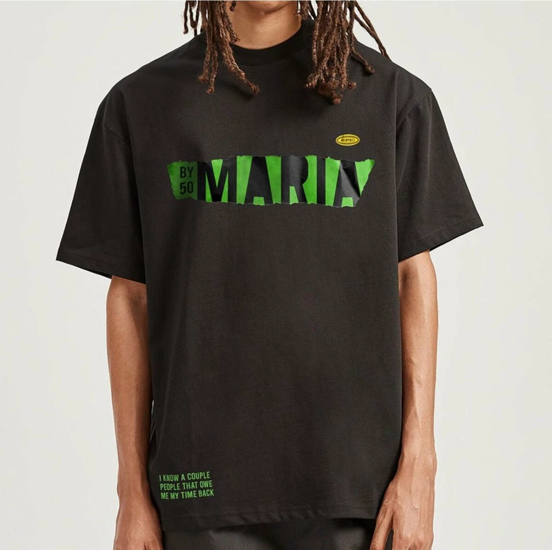 Maria By Fifty (black/green Crewneck T-shirt) New Arrivals 3 Maria By Fifty (black/green Crewneck T-shirt) New Arrivals