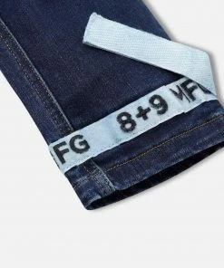 Eight & Nine (blue/sky Blue Strapped Slim Utility Wash Jean)