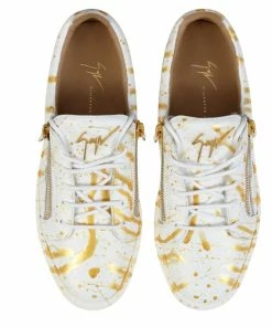 Giuseppe Zanotti (white/gold Frankie Low Top Sneaker)