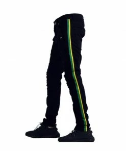 New Arrivals Focus Jeans (Black/green/yellow Stripe Jeans)