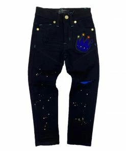 Elite Denim (kids Black/royal Blue “crown Jean) New Arrivals
