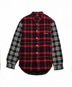 Purple Brand (red Quilted Plaid Long Sleeve T-shirt Jackets)