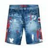 Preme Denim (blue/red Paint Splash Short) New Arrivals